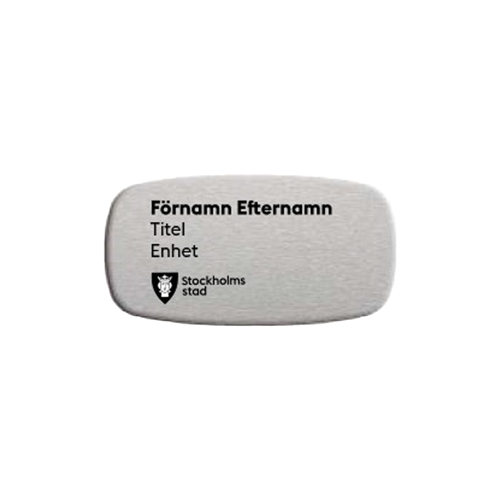 Namnbricka med magnet, Förnamn, Efternamn, Titel, Enhet (inkl frakt)