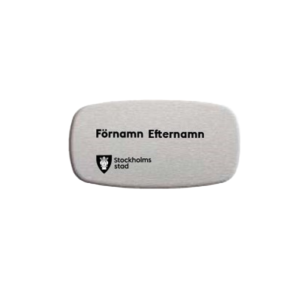 Namnbricka med  magnet, Förnamn, Efternamn (pris inkl frakt)