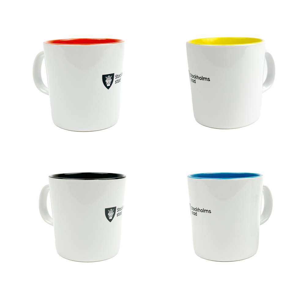 Kaffemugg 36-pack, fyra färger