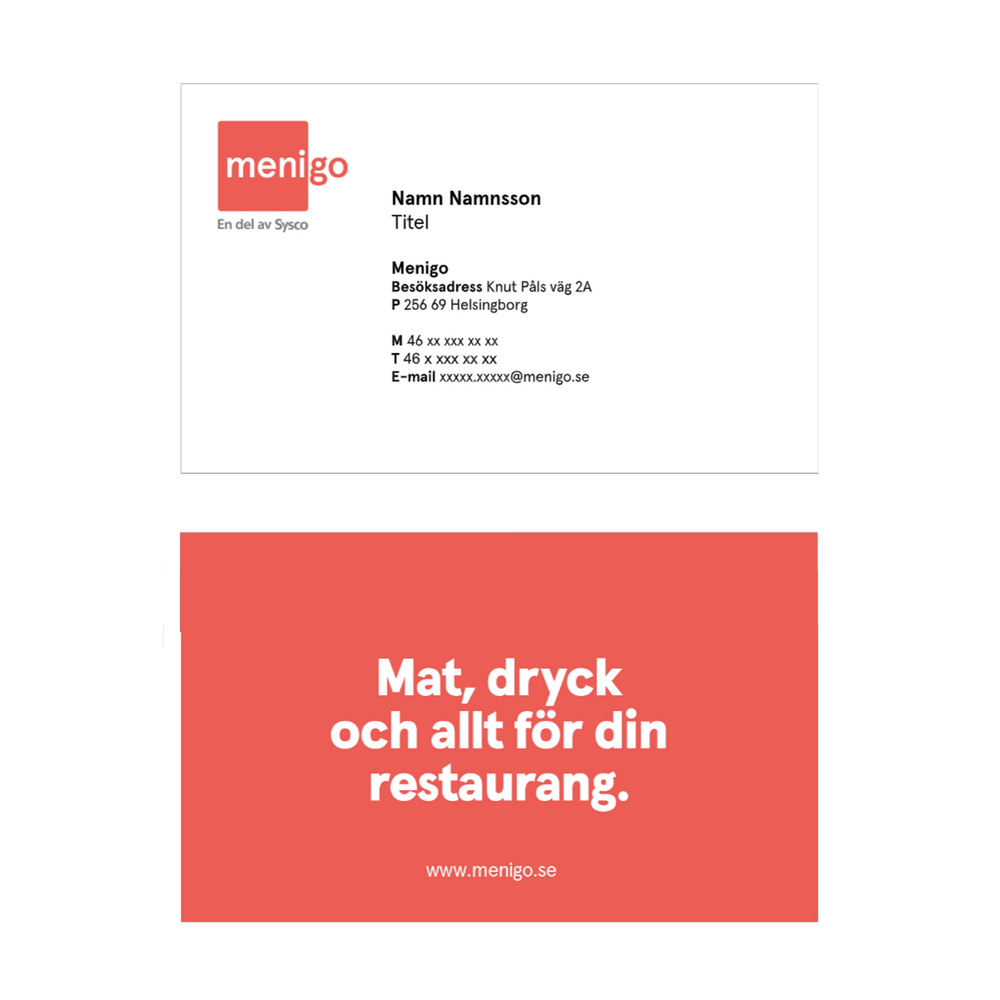 Visitkort menigo 200-pack