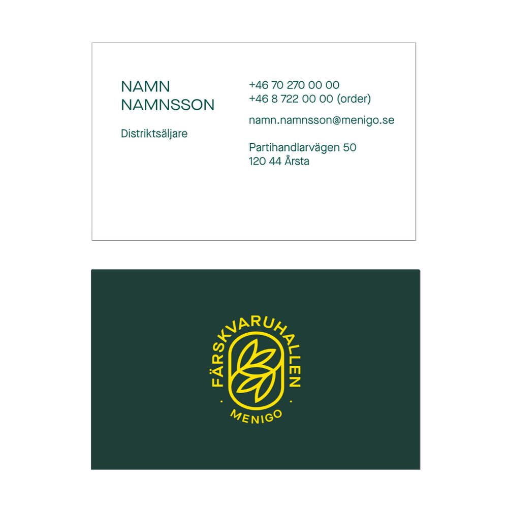 Visitkort Färskvaruhallen, 200-pack