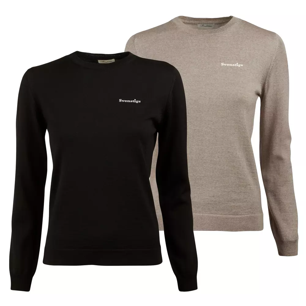 Stickad tröja, merinoull, dam