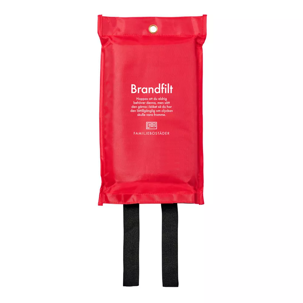Brandfilt 1x1 m, röd