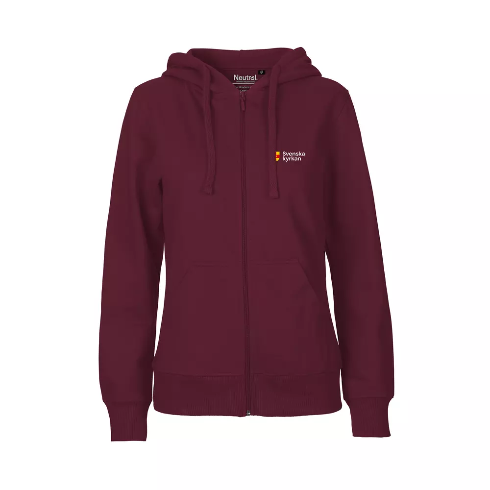 Hoodie med dragkedja, dam