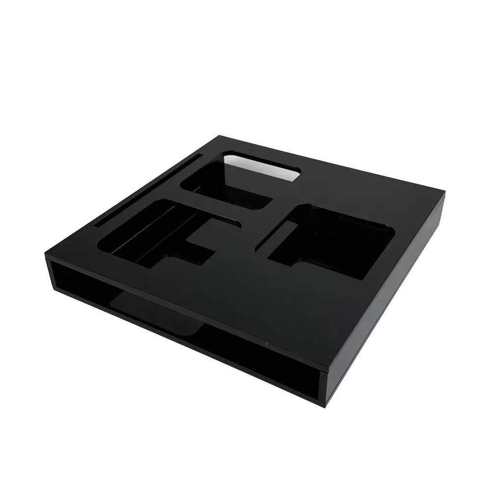 Syrup display black acrylic