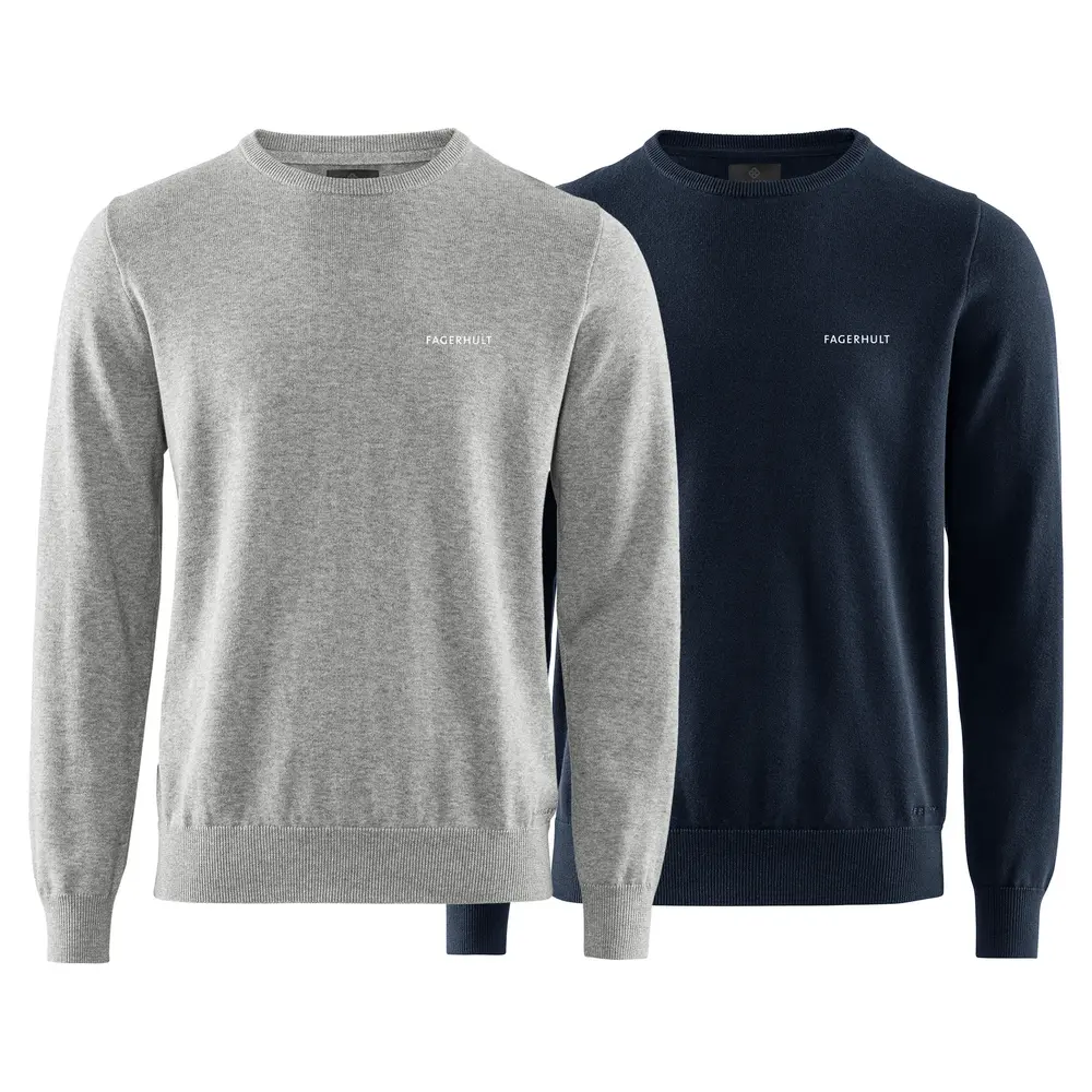 Bomullströja, crewneck, herr
