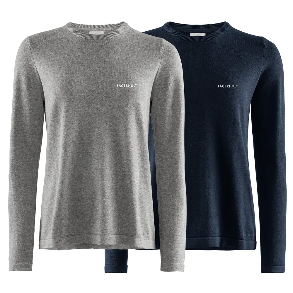 Bomullströja, crewneck, dam