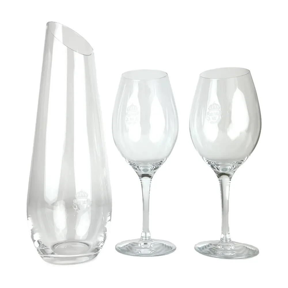 Karaff med vinglas, Polisen pensionsgåva