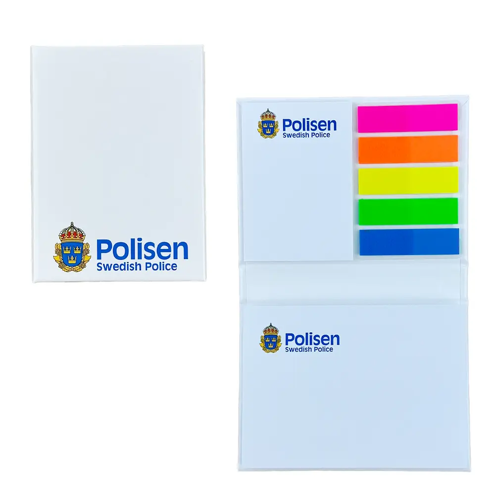 Anteckningsbok A7 post-it, Swedish Police, 100-pack, polisblå