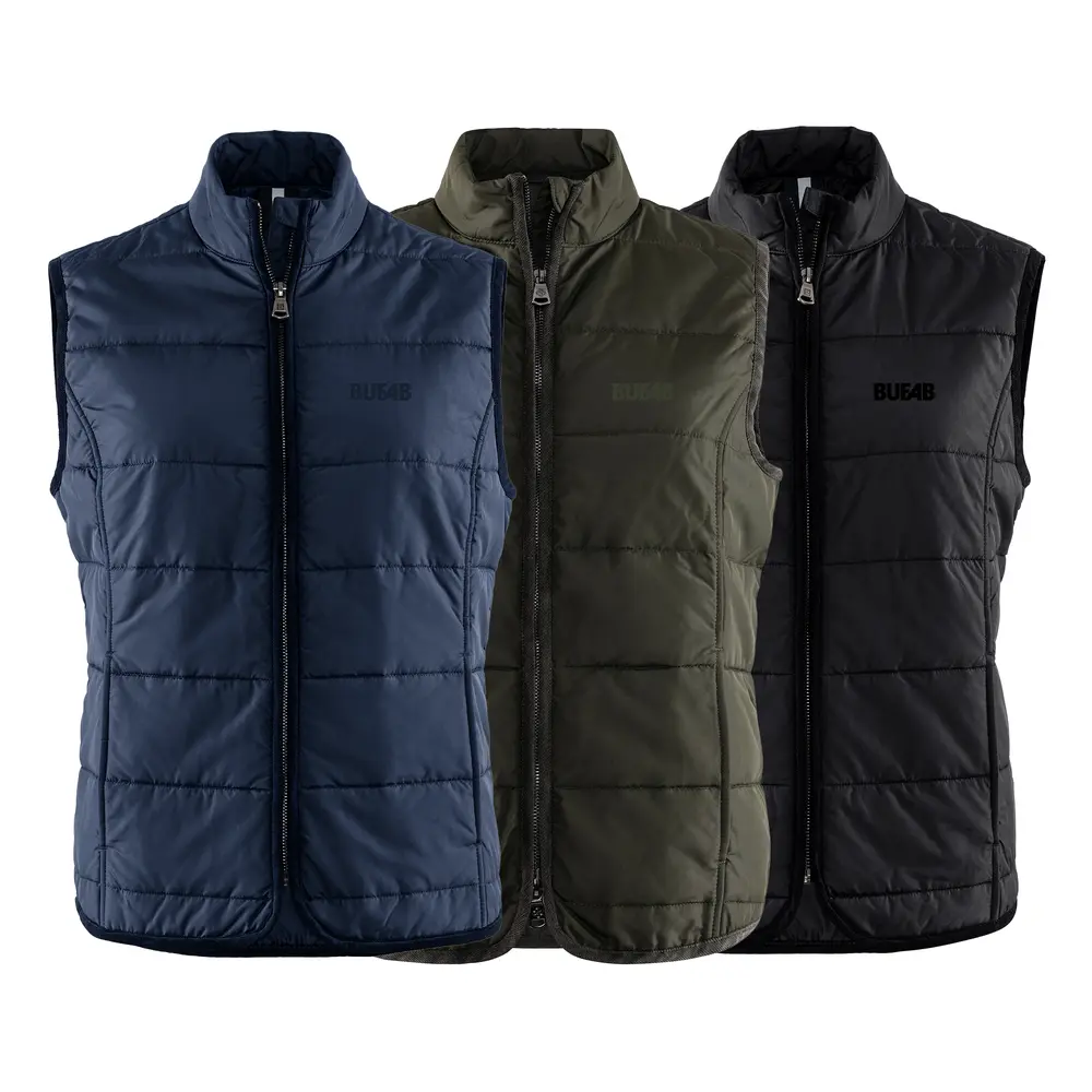 Lättvaderad väst, dam, ton i ton brodyrlogo