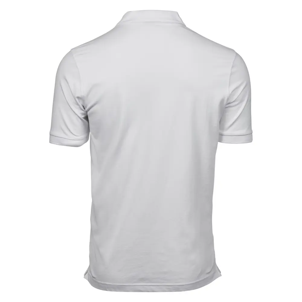 Piké, stretch, herr, marinblå 3D-logo