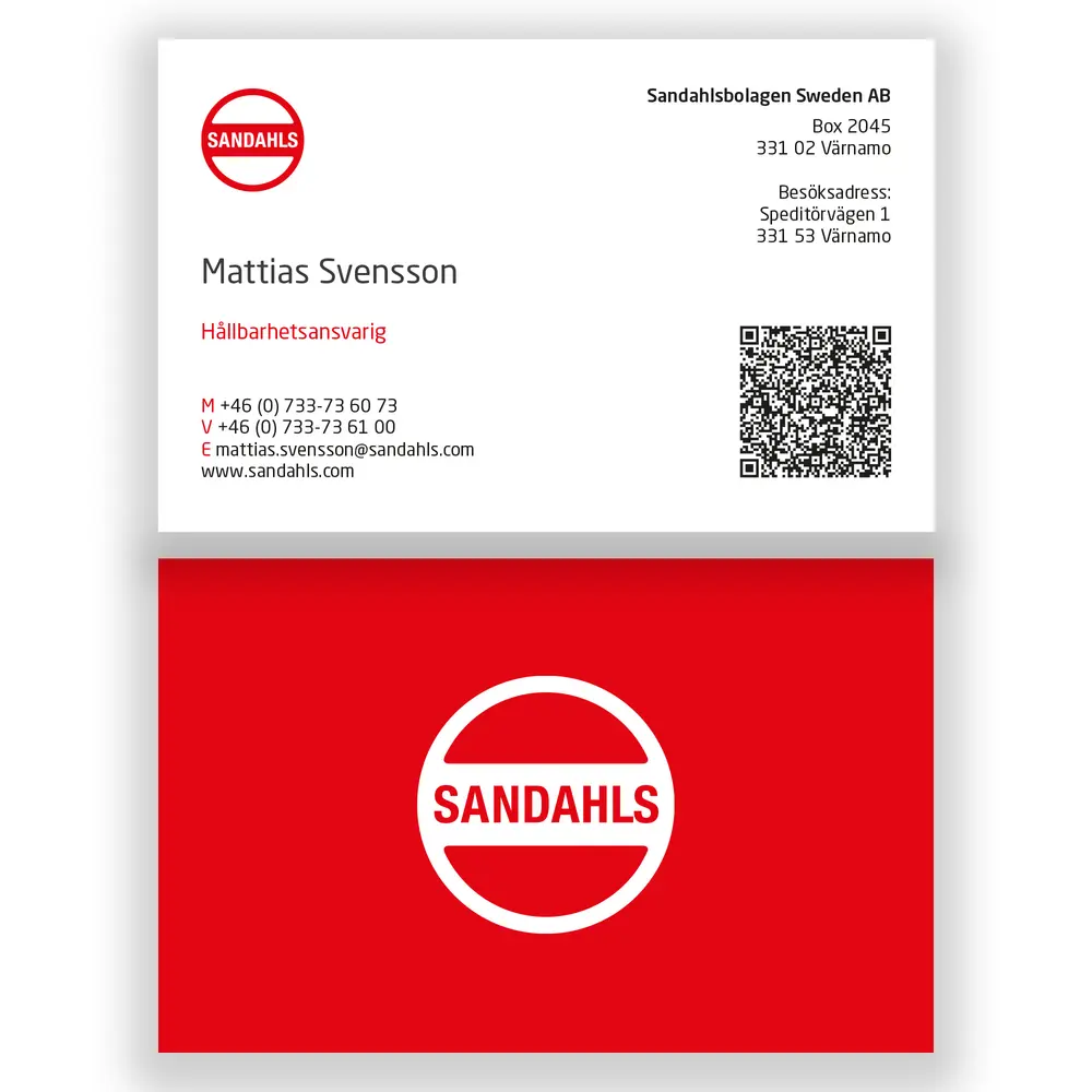 Visitkort Sandahlsbolagen Sweden AB, 200-pack