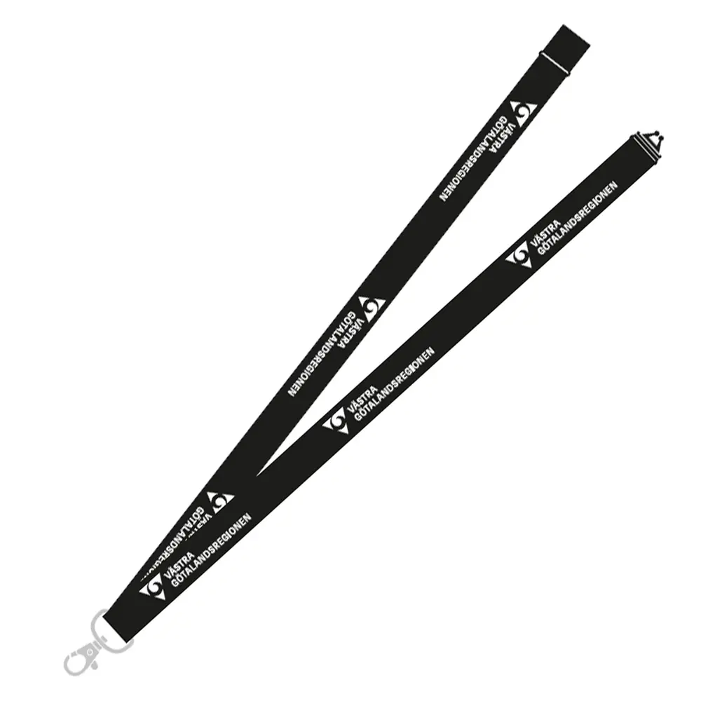 VGR, Nyckelband med säkerhetsspänne, 50-pack, svart