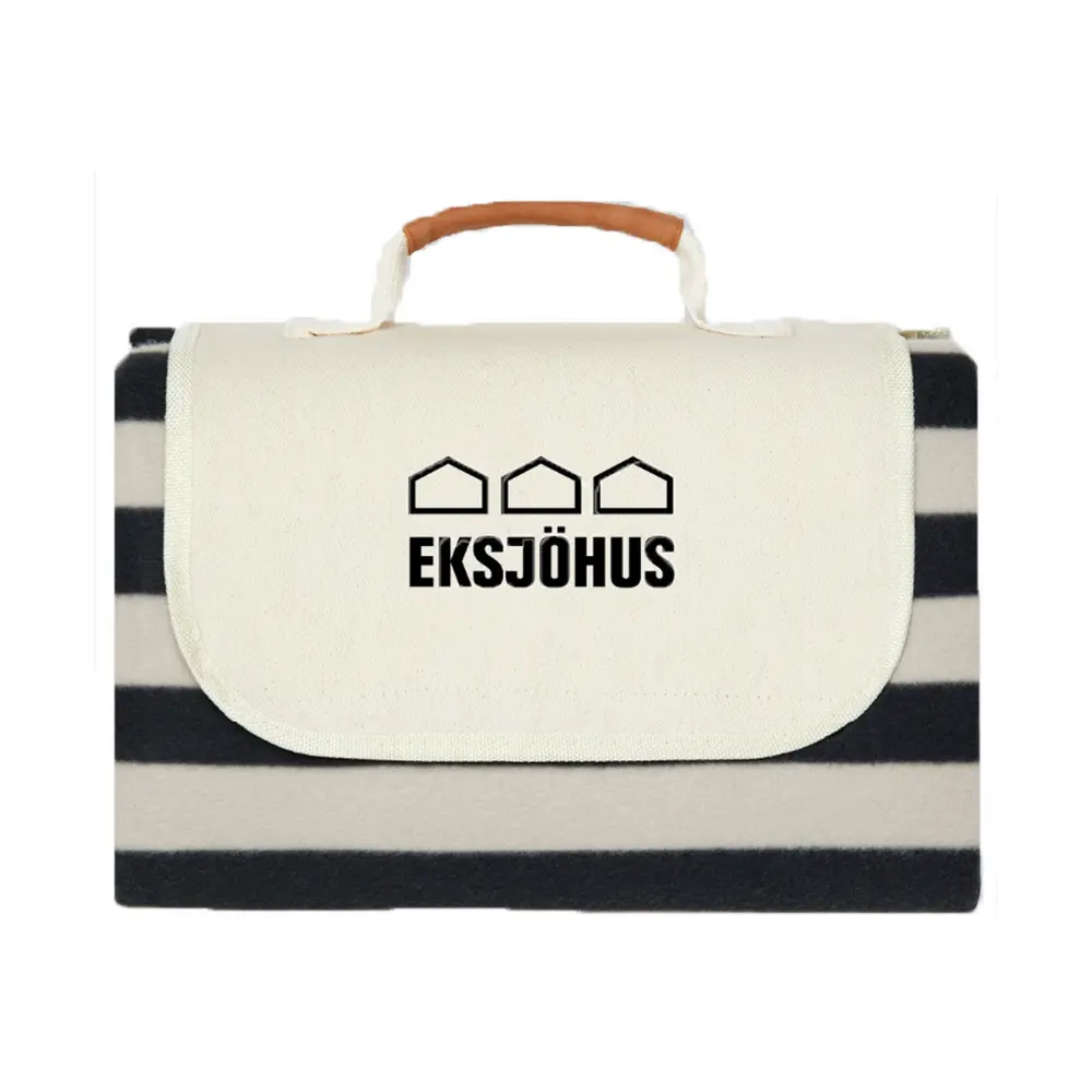 Picknickfilt, svart & beige