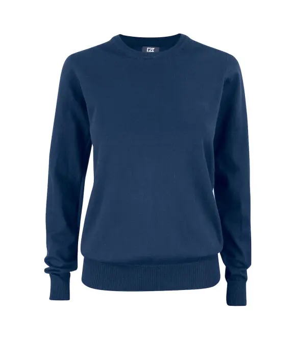 Stickad tröja rund hals Dam