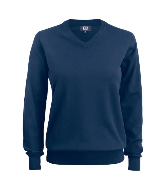 Stickad tröja V-ring Dam