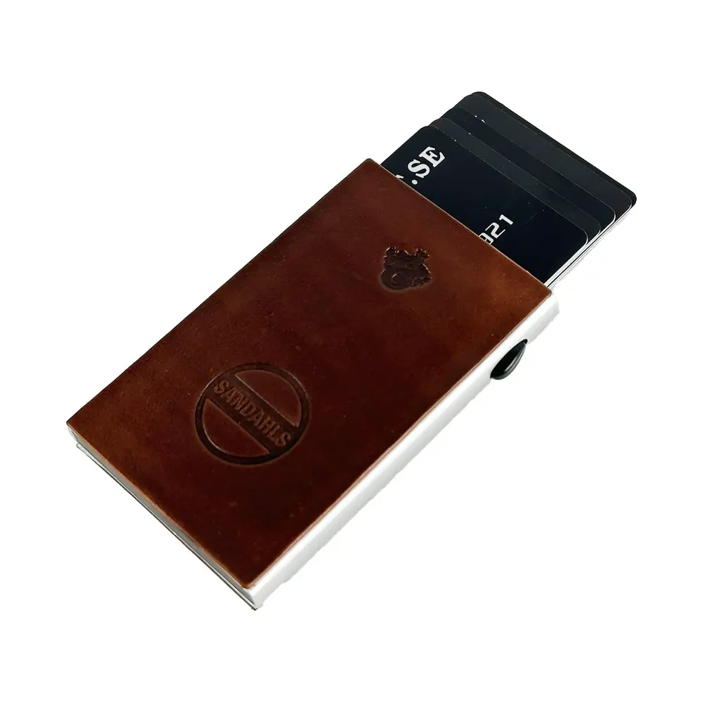 Plånbok i skinn, cognac