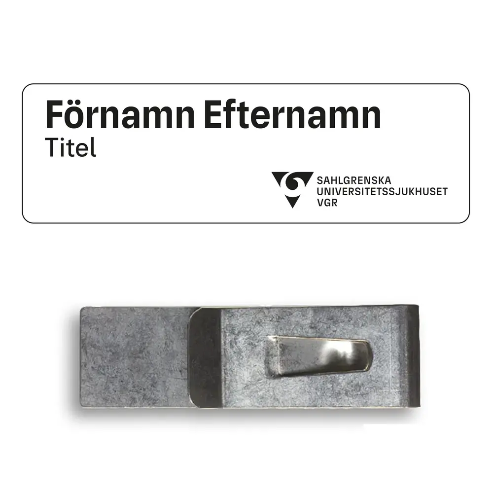 SU, Namnskylt, militärclips, 80x25mm