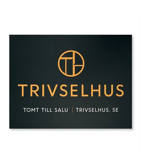 Skylt Tomt till salu 775x600mm, TH