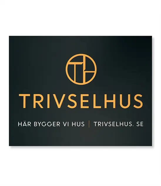 Skylt Här bygger vi hus 775x600mm, TH