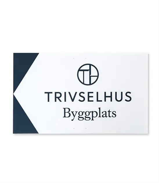 Skylt Byggplats 500x300mm, TH