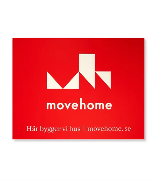 Skylt Här bygger vi hus 775x600mm, MH