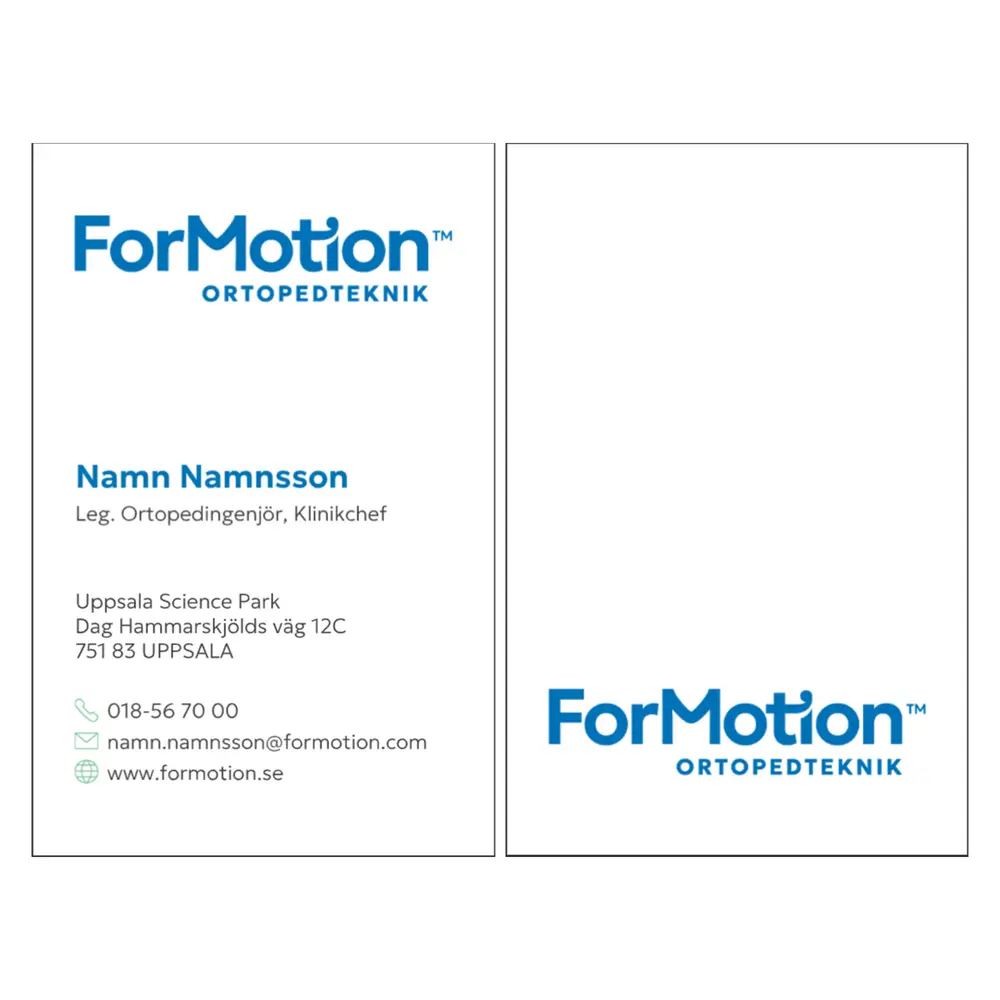 Visitkort person, Ortopedteknik, 200-pack