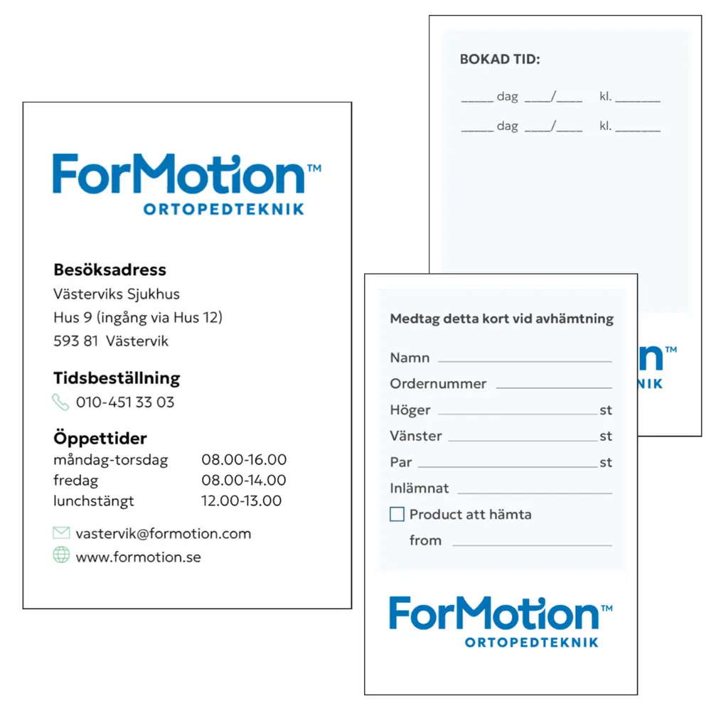 Tidkort, Ortopedteknik, 200-pack