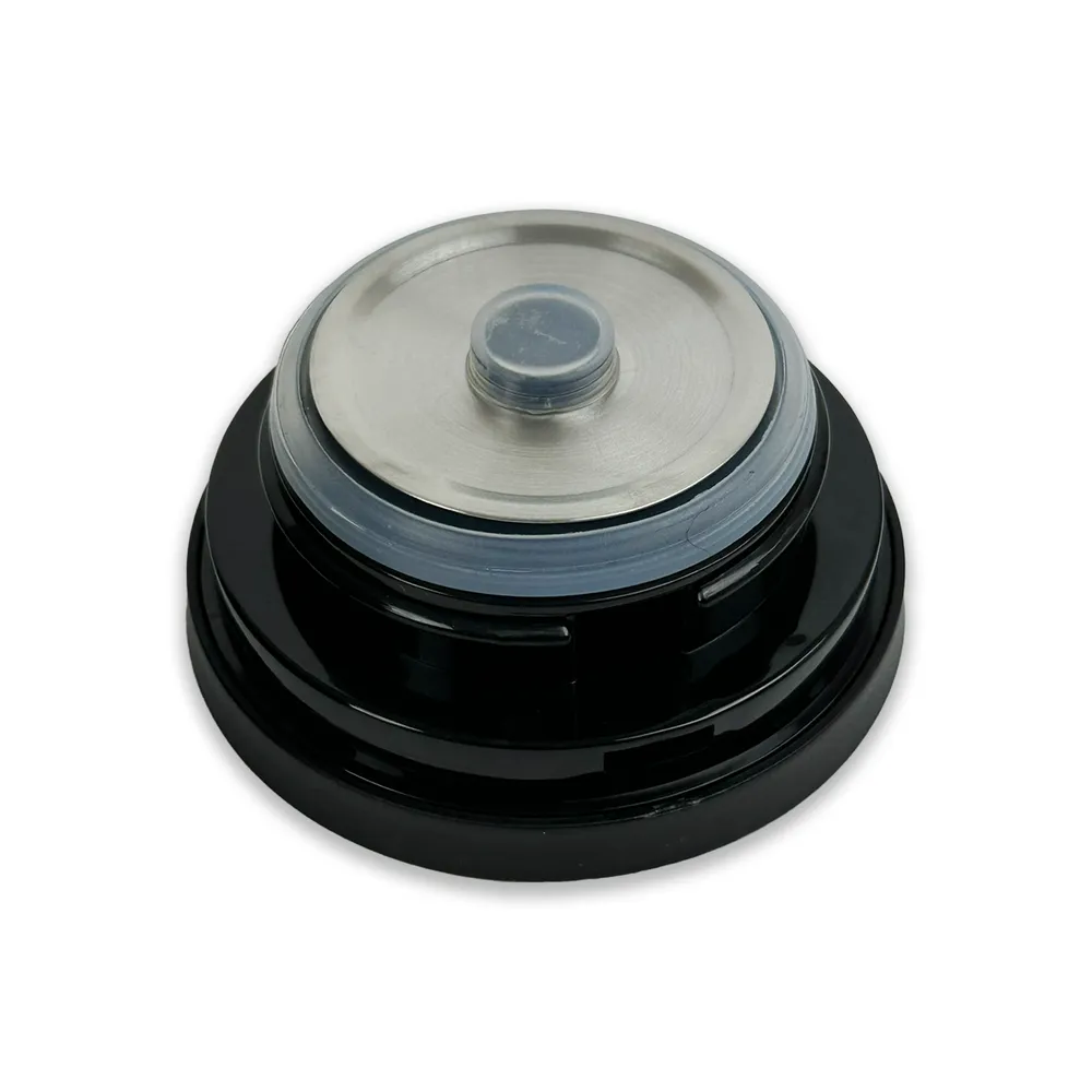 Thermos black with wooden handle