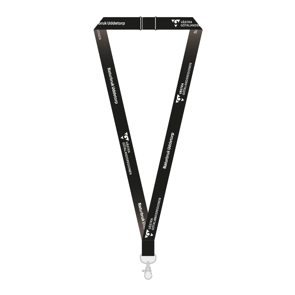 Nyckelband, metalkrok & säkerhetsspänne, 50-pack Uddetorp, blå