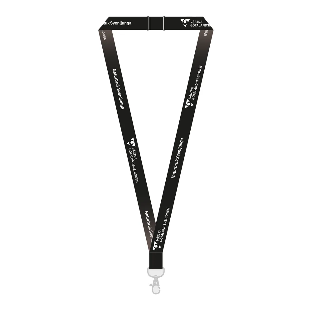 Nyckelband, metalkrok & säkerhetsspänne, 50-pack, Svenljunga, blå