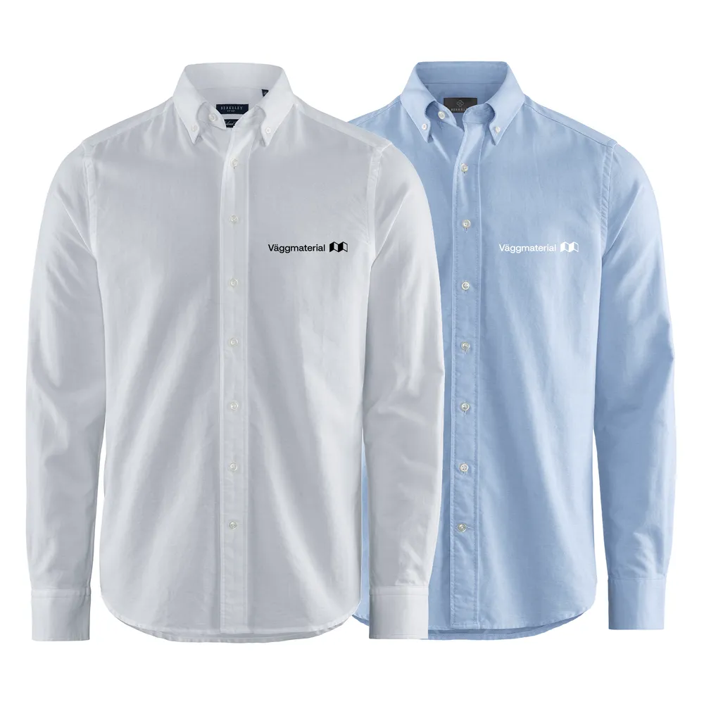 Skjorta, porto oxford, tailored, herr, Väggmateria