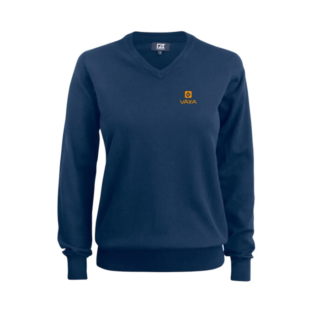 Stickad tröja V-ring Dam