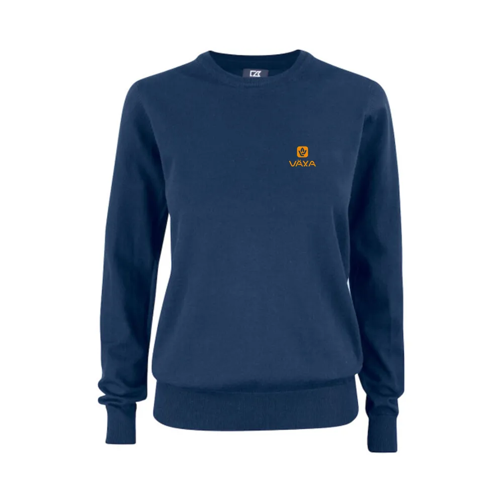 Stickad tröja rund hals Dam