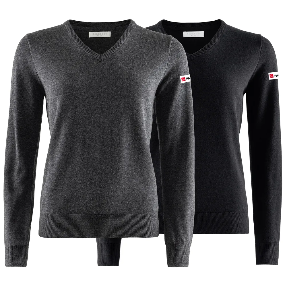 Stickad tröja, V-neck, dam