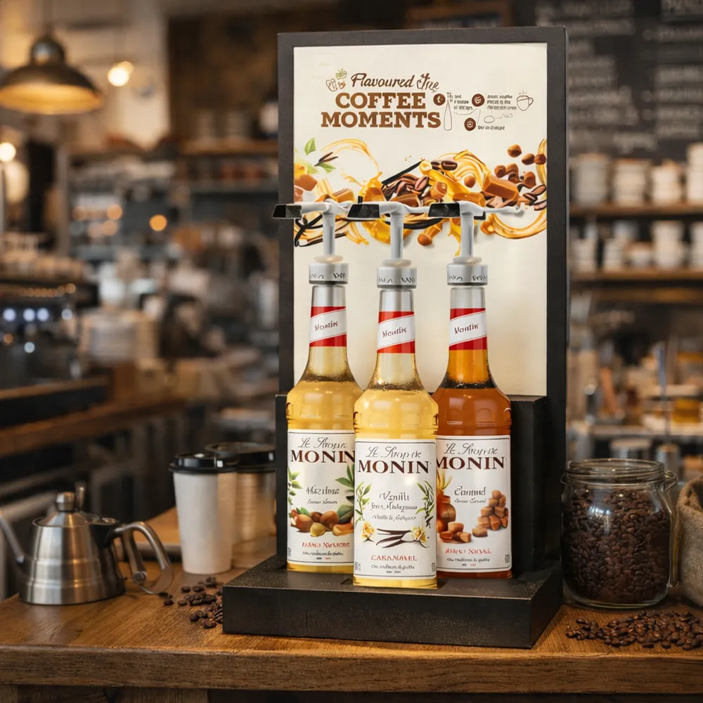 Syrup display black acrylic