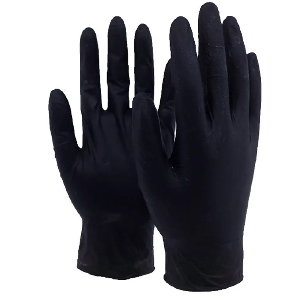 Svarta engångshandskar, 100-pack