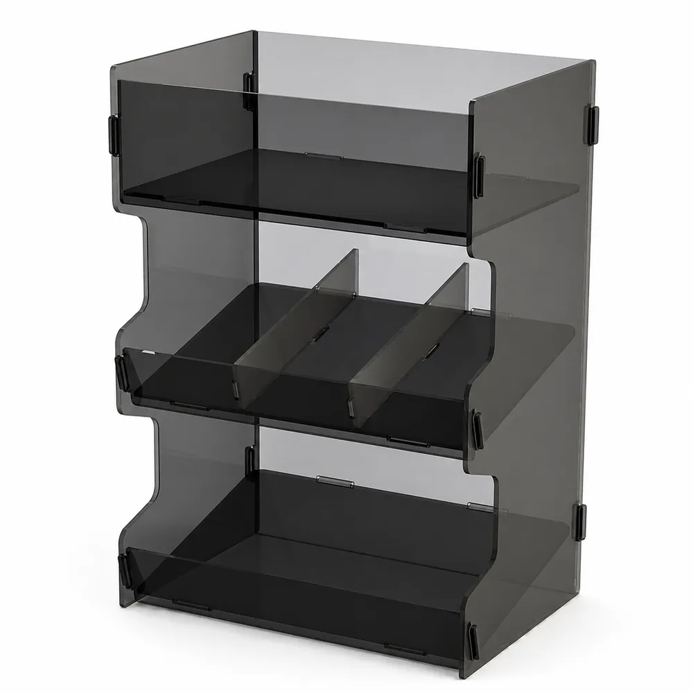 Upsell display buildable with O-rings