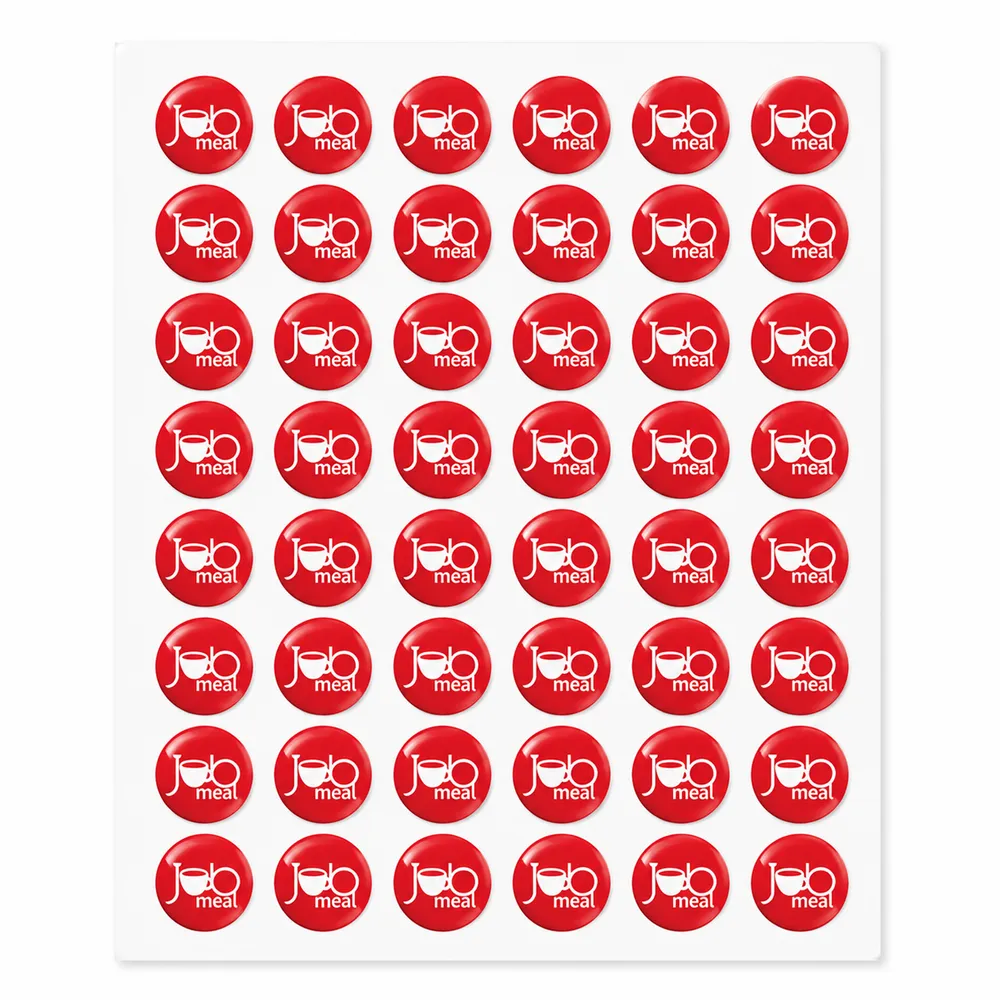 JOBmeal logo Rund epoxydekal 30mm, ark 48 ex