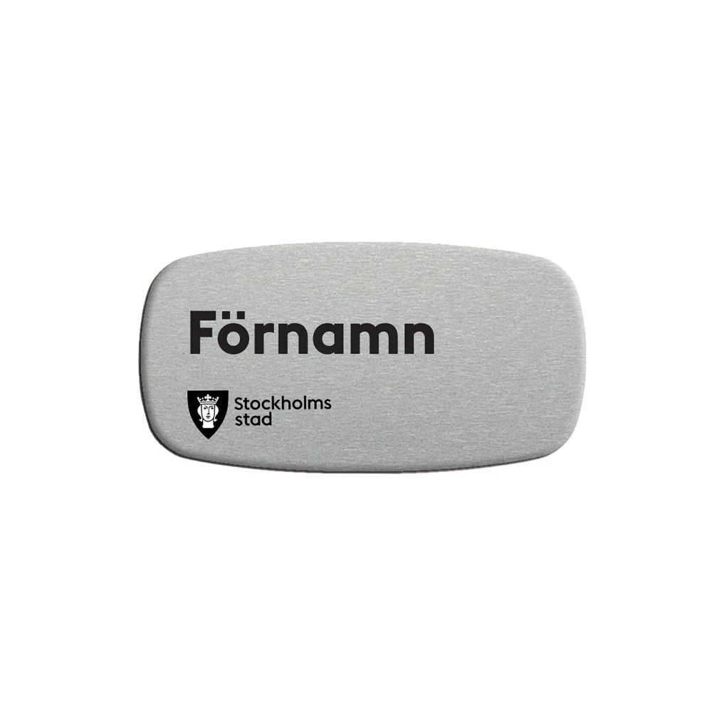 Namnbricka, med magnet, större text, (pris inkl frakt)