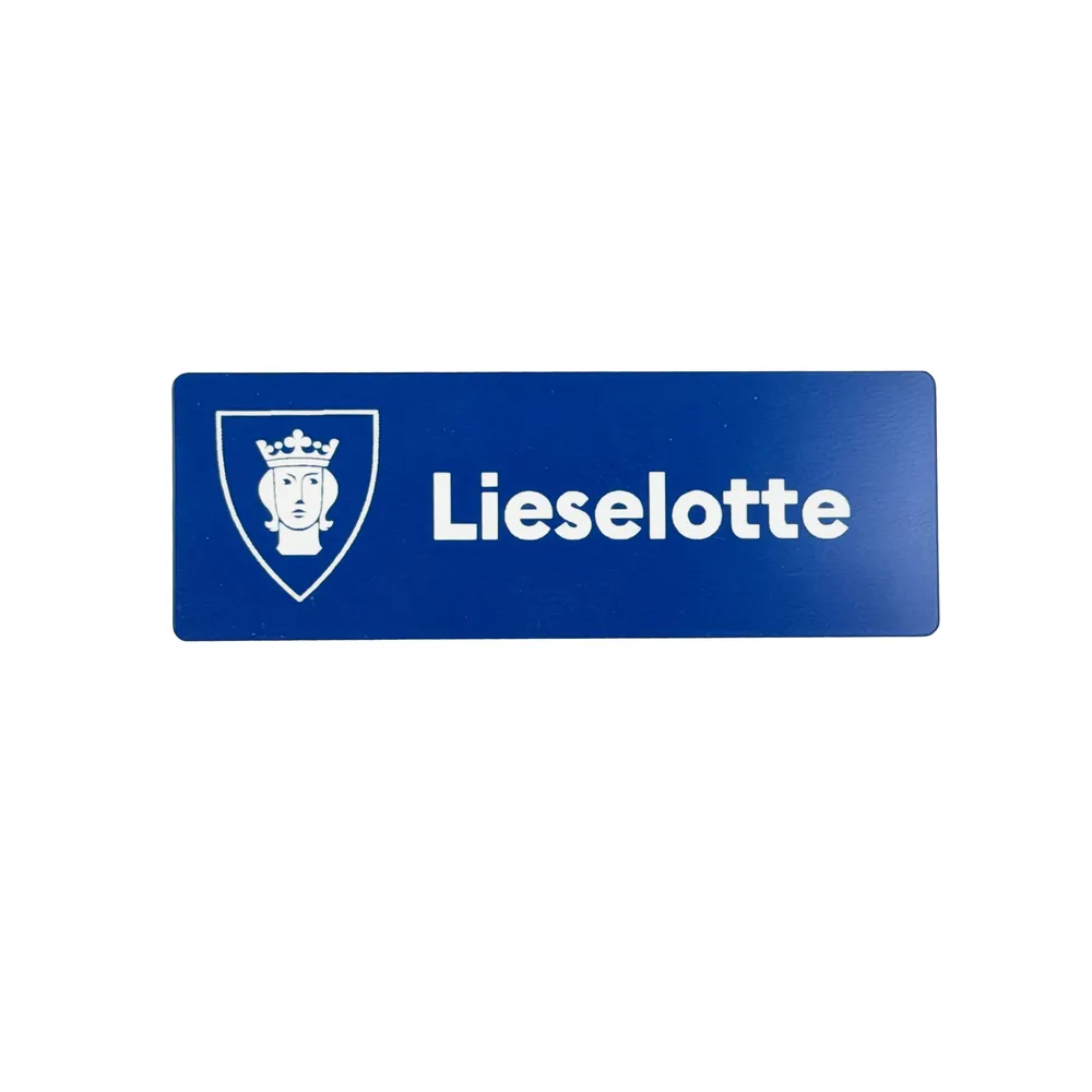 Namnbricka med magnet, Förnamn, blå, (pris inkl frakt)