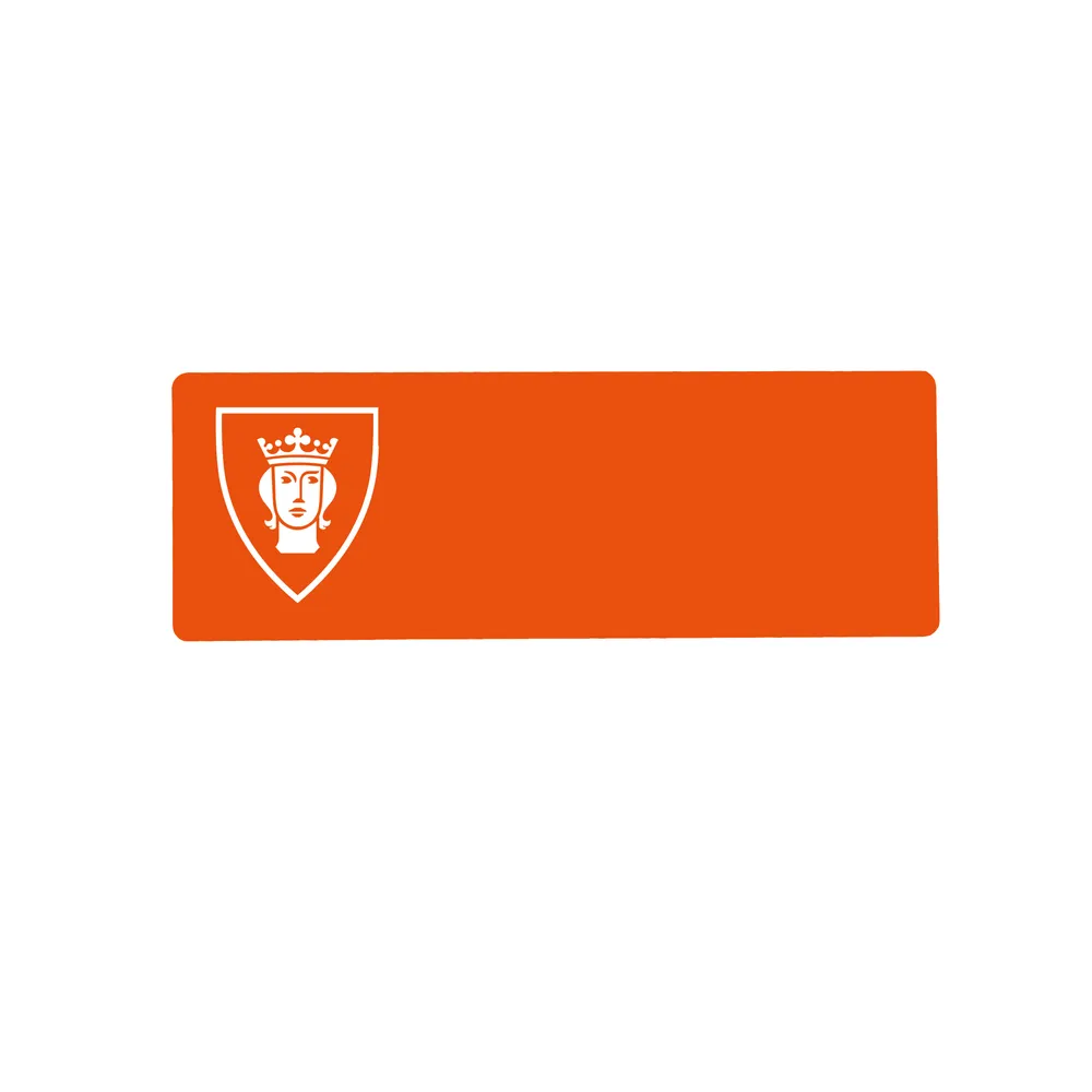 Namnbricka med militärclips, blank, orange, (pris inkl frakt)