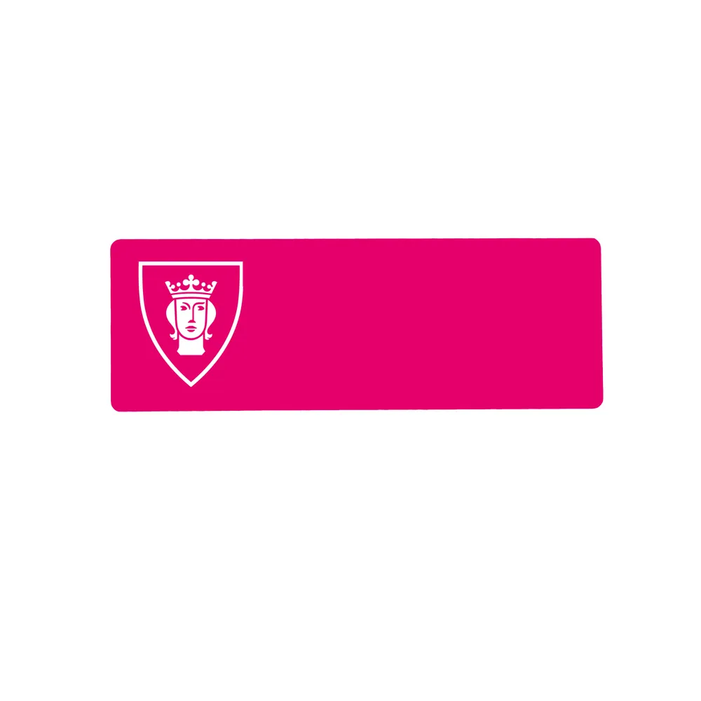 Namnbricka med militärclips, blank, rosa, (pris inkl frakt)
