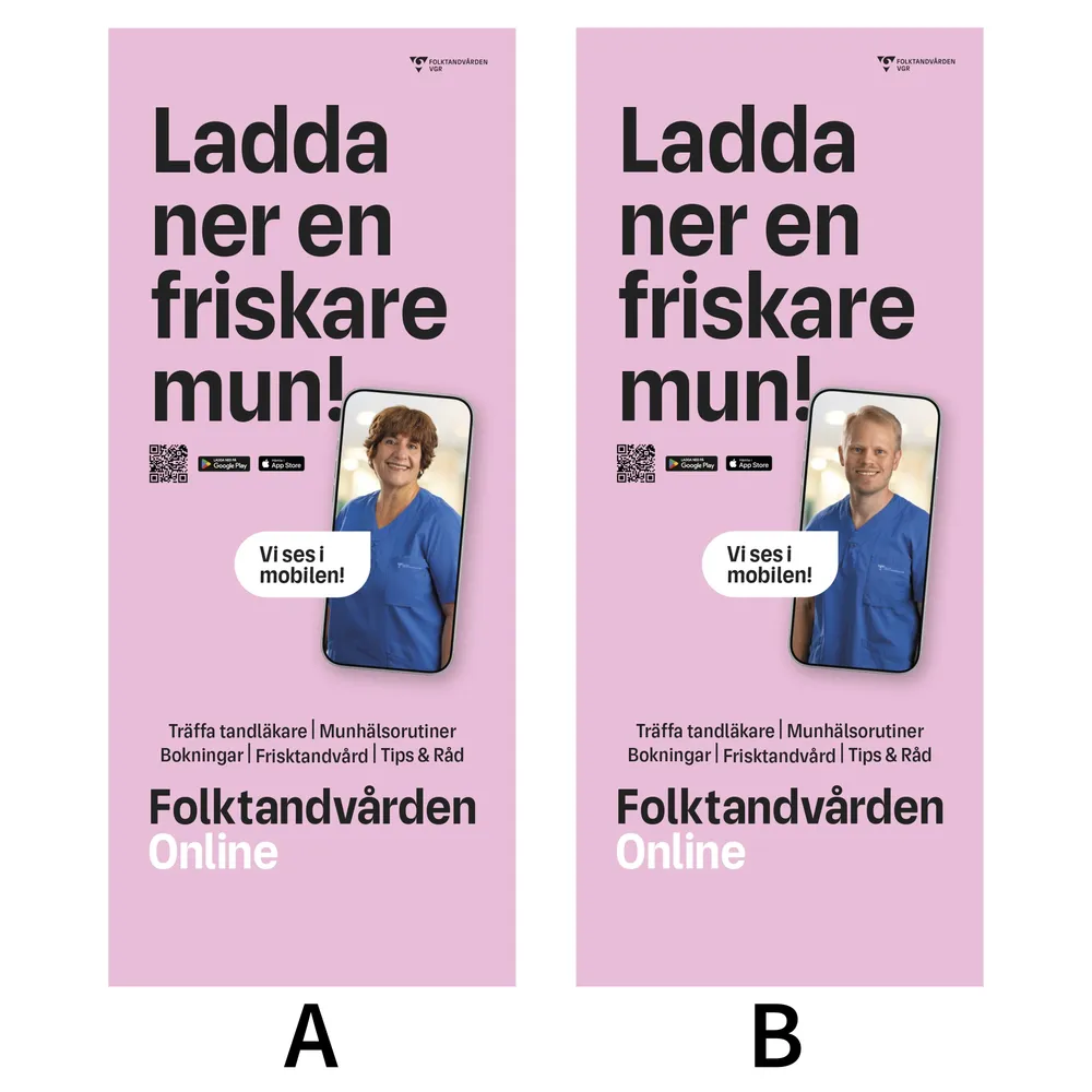FTV, Roll-up, Folktandvården online rosa