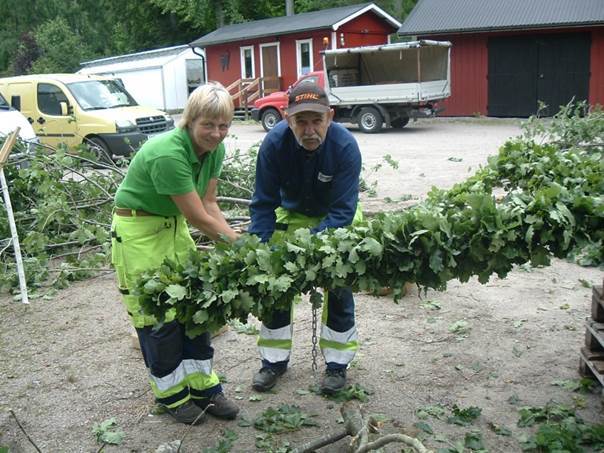 Dekoration av midsommarstång