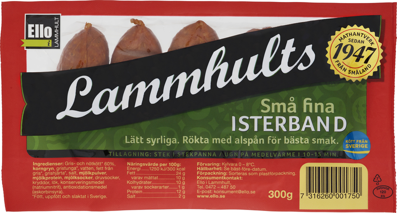 Bild på små och fina isterband