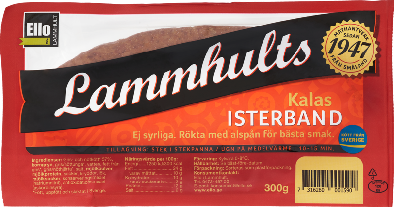 Bild på ej syrliga isterband