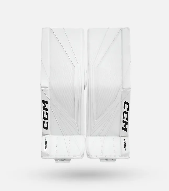 CCM Tacks Pro Målvaktsbenskydd Vit Sr