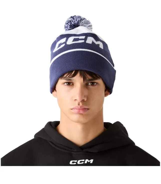 CCM Pom stickad Mössa med tofs 