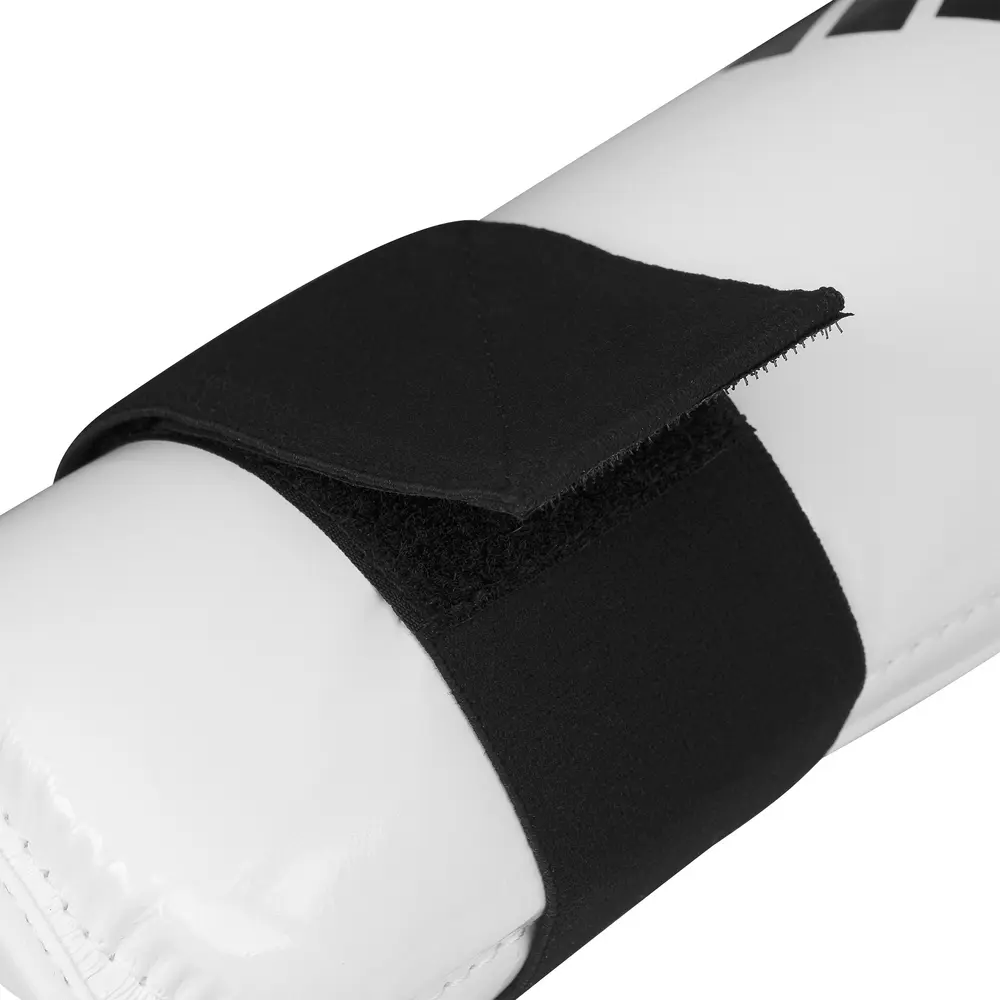 Adidas Tusah Taekwondo Shin Guards – WTF Approved, White, Unisex Adult